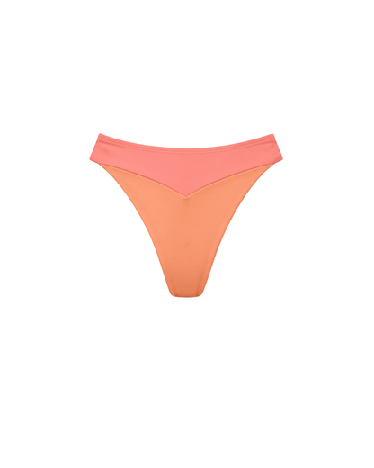 Sculpting Low-Rise V-Back Coral Bikini Bottom