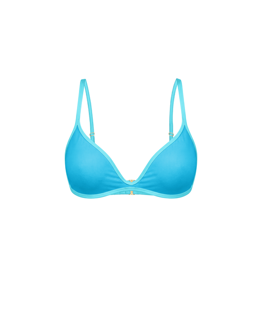 Sculpting Aqua Bikini Top with removable push-up padding