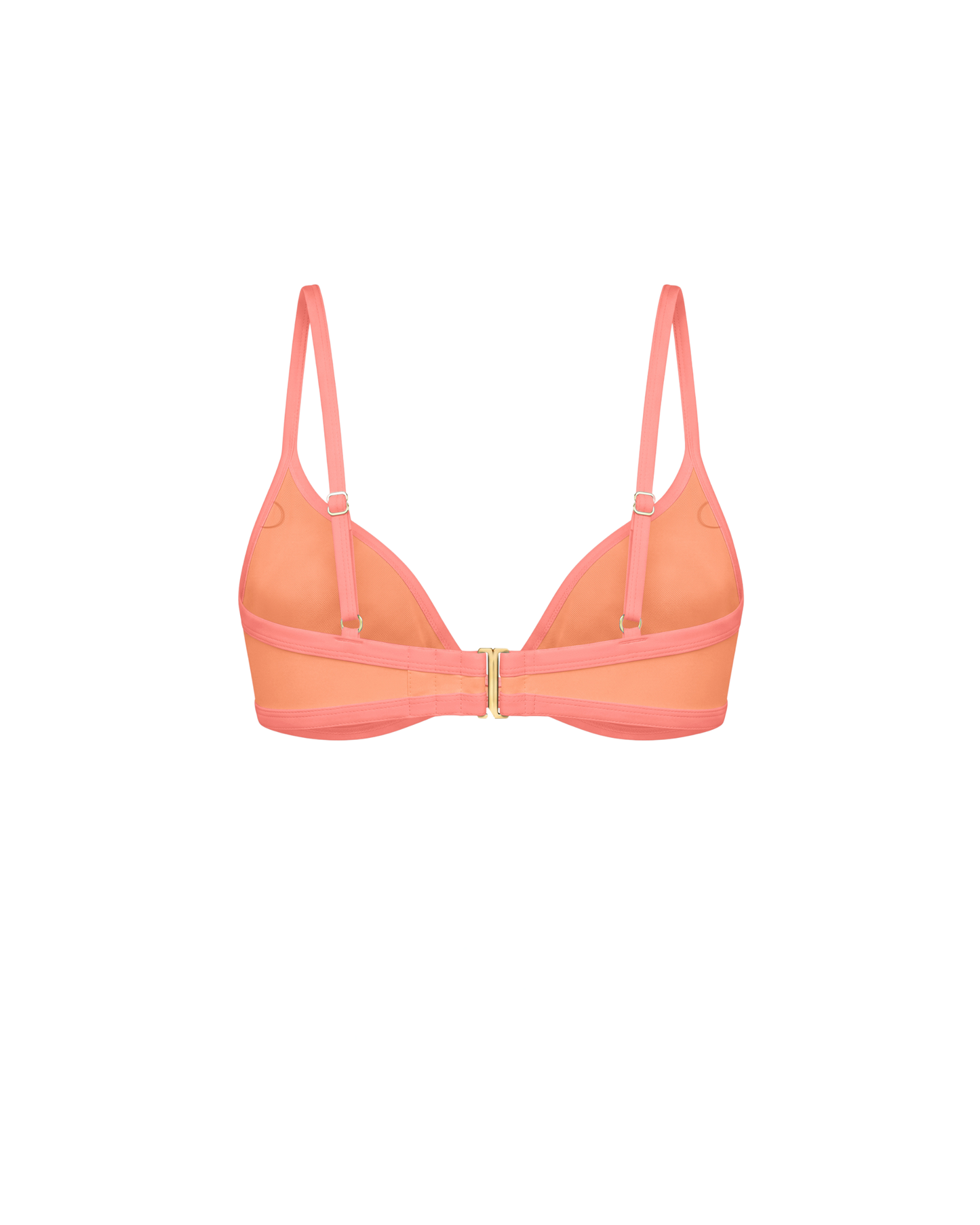 Sculpting Coral Bikini Top with removable push-up padding