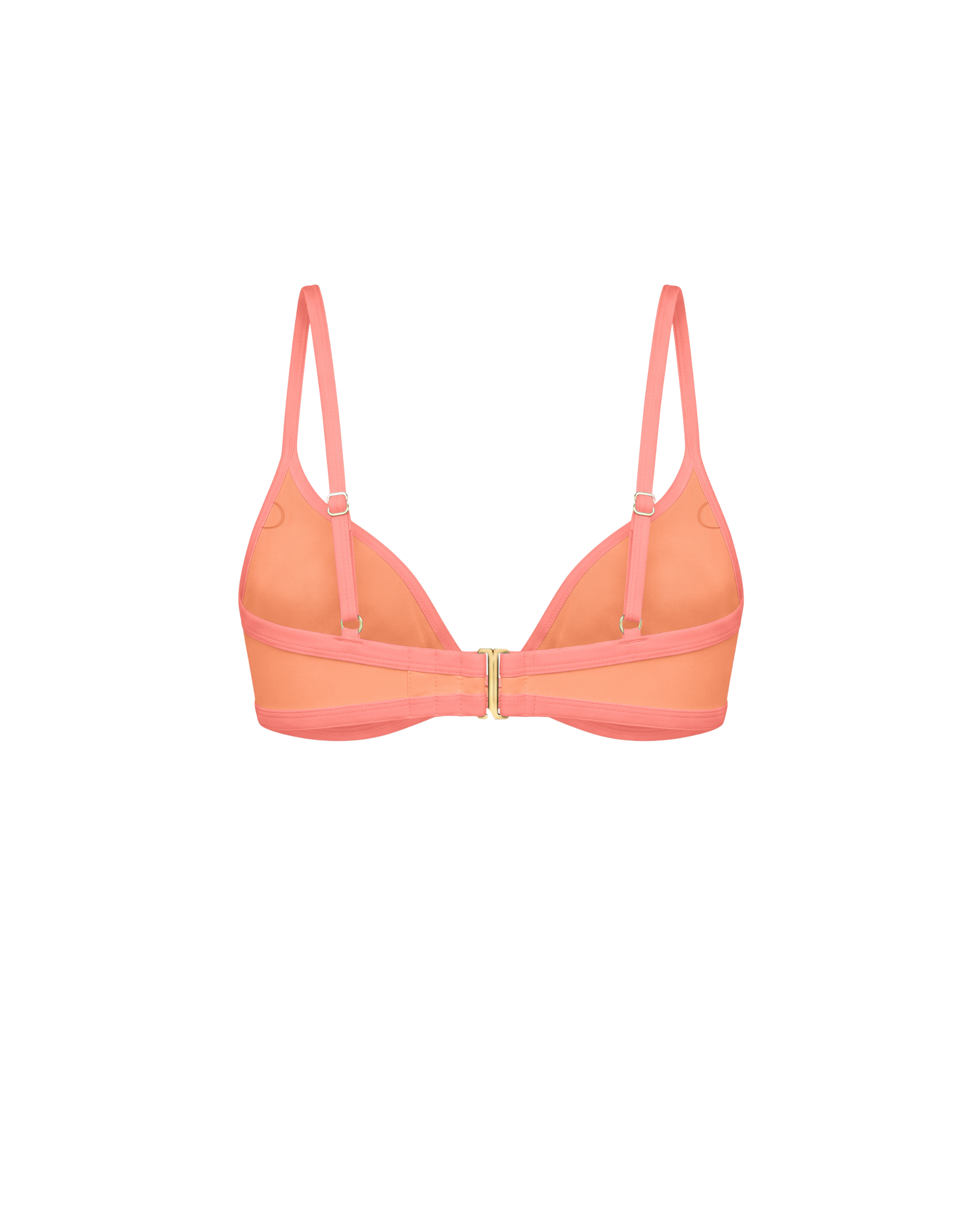 Sculpting Coral Bikini Top with removable push-up padding