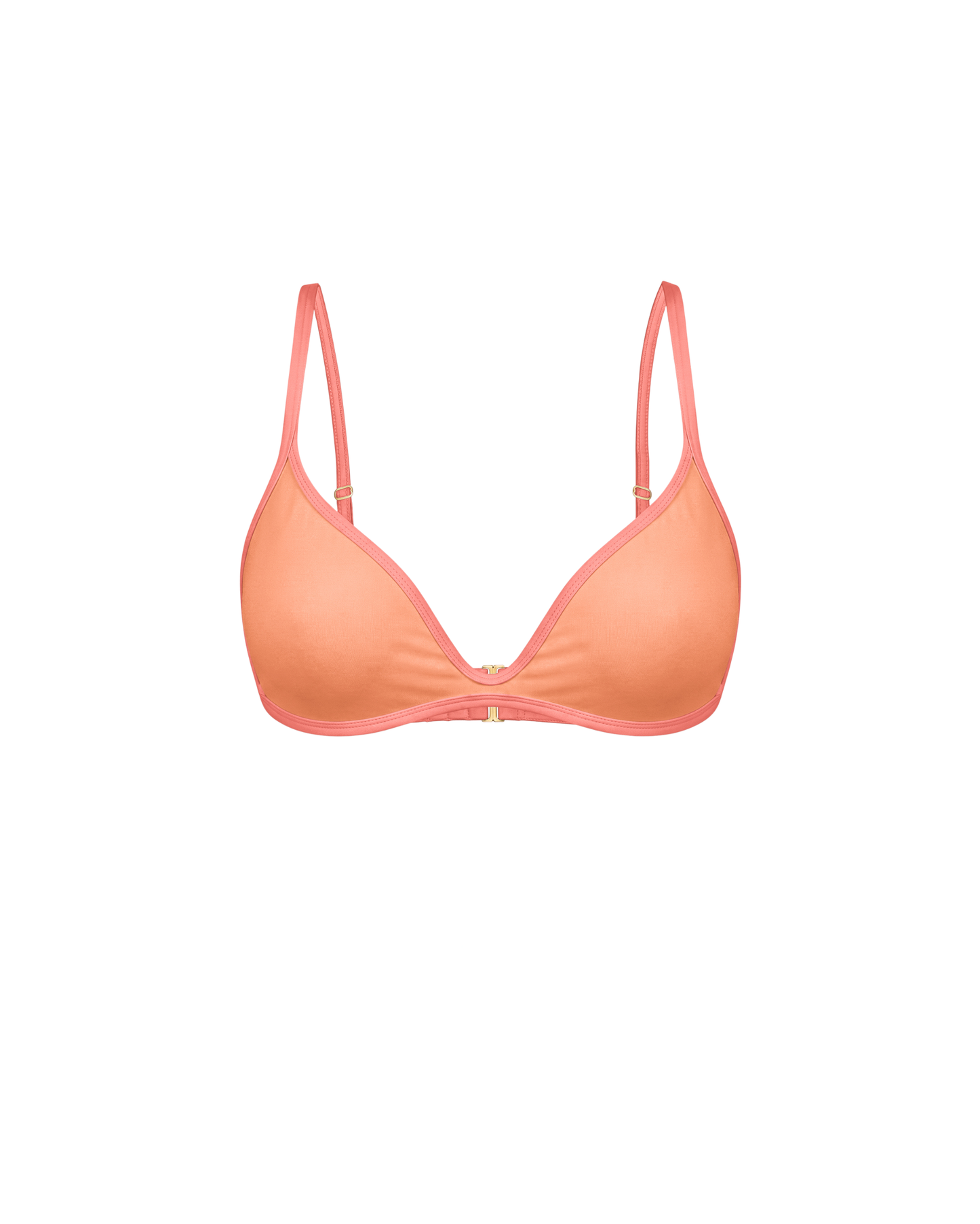 Sculpting Coral Bikini Top with removable push-up padding